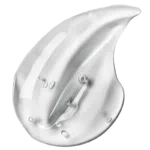 Zoomed in picture of a drop of clear gel.